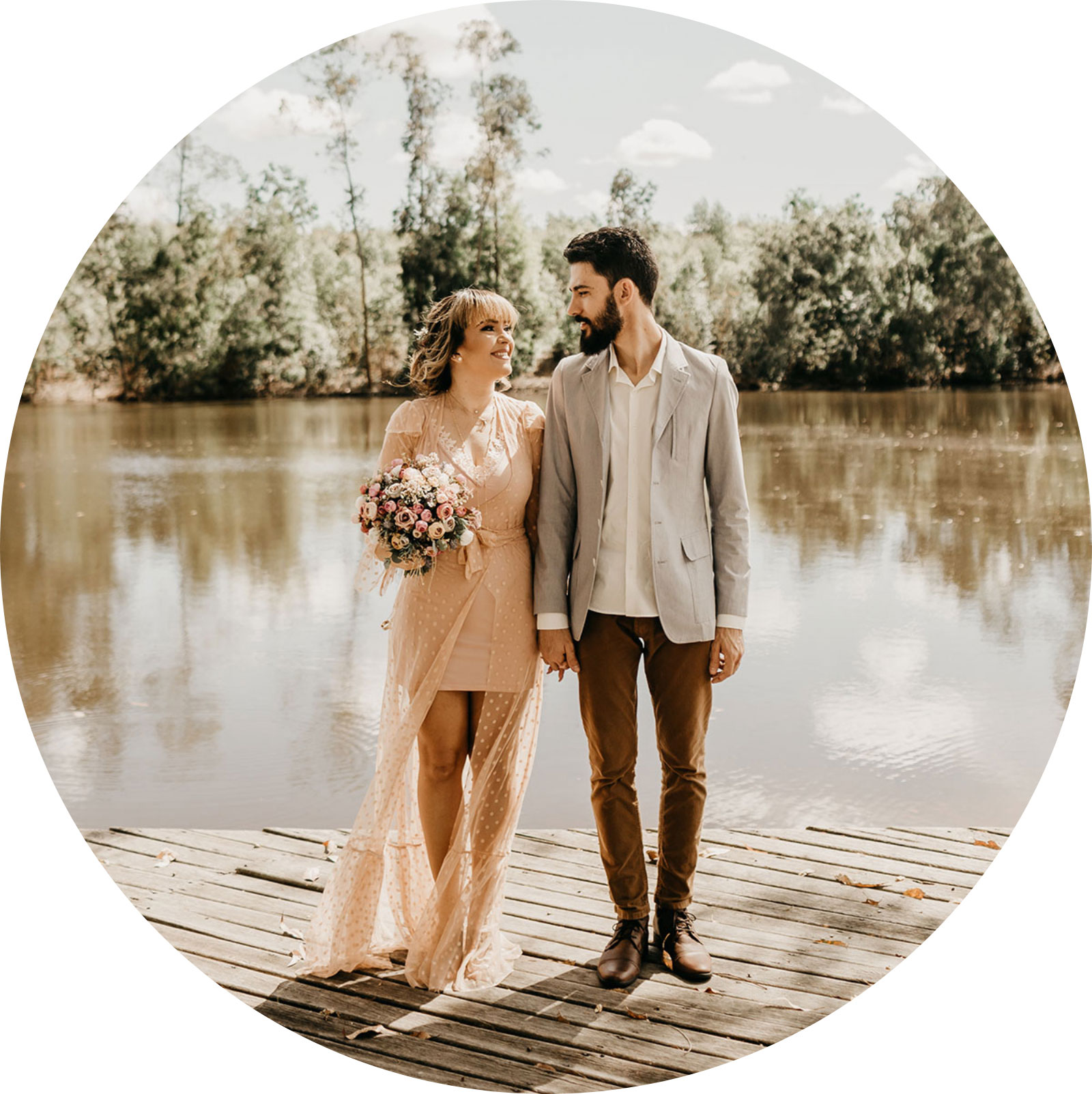 Couple at a wedding